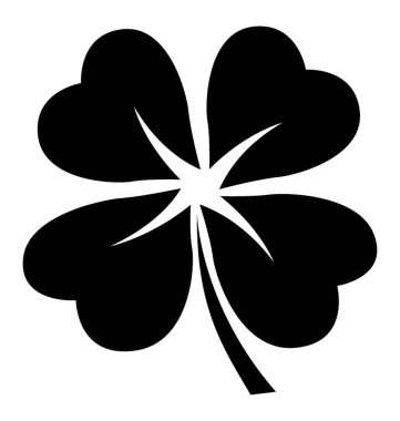 Üç trifoliate broşürler şanslı yonca için simge yapma 