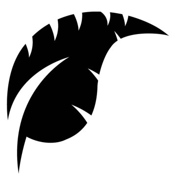 Kalp kesim palmiye yaprağı vitrine kenarları ile yaprak şeklinde 