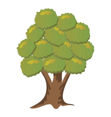 Bir taze çiçekli bitki, at kestanesi ağaç düz simgesi 