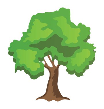 Ortak boynuz ışın ağaç, düz vektör simgesi