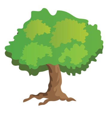 Basit simgesi tasarım hackberry ağaç