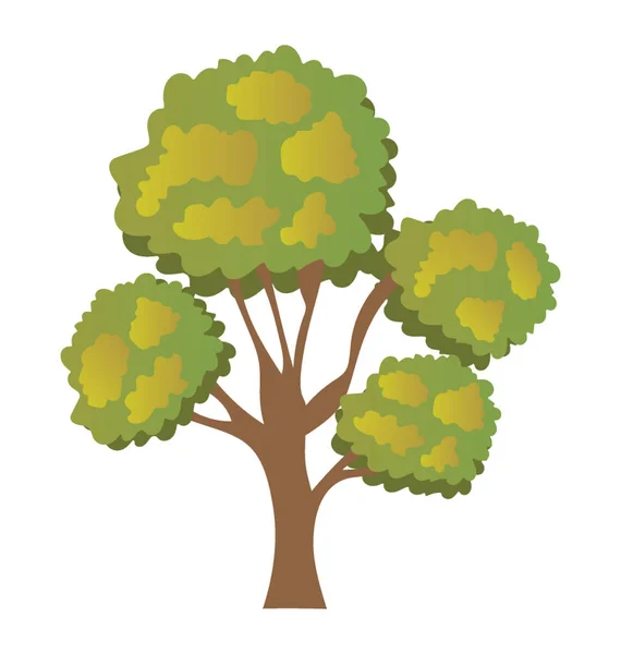 盆景松树树 装饰树扁平图标 — 图库矢量图片