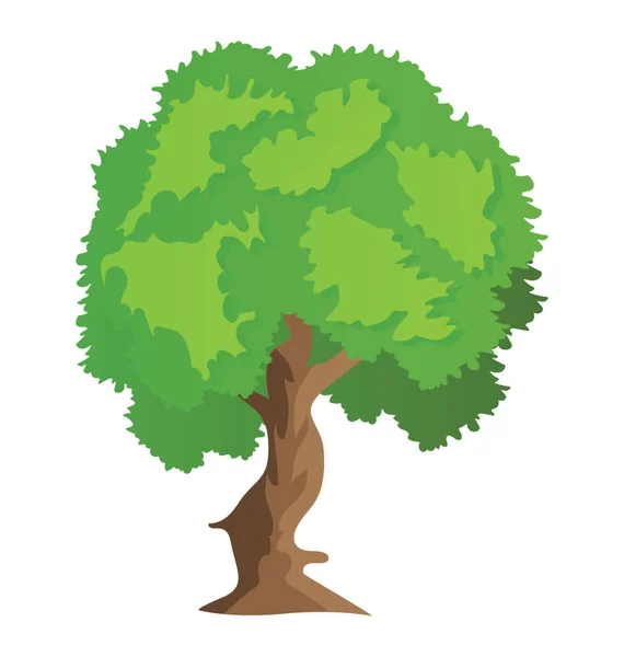 墨西哥梧桐树的简单平面图标设计 — 图库矢量图片
