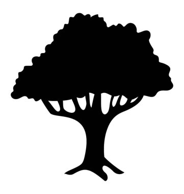 Tatlım locust thornless ağaç glif simgesi