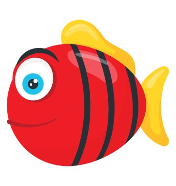 Şeritler ve burnu kırmızı kaplan barb temsil eden kırmızı renkli evde beslenen hayvan balık 