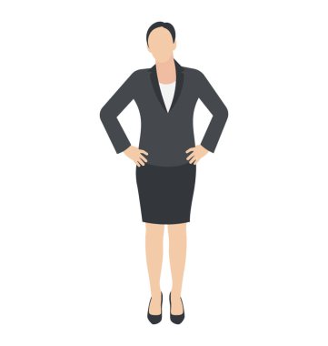 Kadın etek ve siyah ceket kadın avukat karakter için mantıklı 