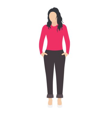 Kıvırcık saç modeli rahat soyunma şekilde kızla vardır 