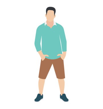 Kemer ve gösteren spor adam karakteri ana şort eller 