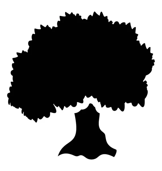 Chestnut Tree Spreading Trees Glyph Icon — Stock Vector