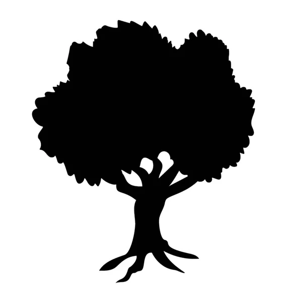 Ein Allgemeiner Baum Horn Strahl Glyphen Symbol — Stockvektor