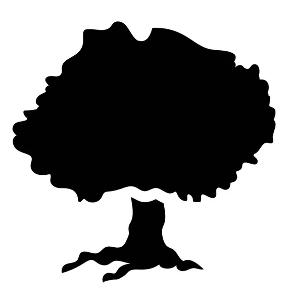 Ein Einfaches Icon Design Eines Hack Beerenbaums — Stockvektor