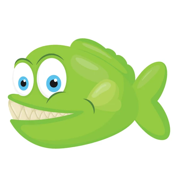 緑の色の魚はマヒマヒ魚調理にも使用を特徴付けるイルカ家族に属しています — ストックベクタ
