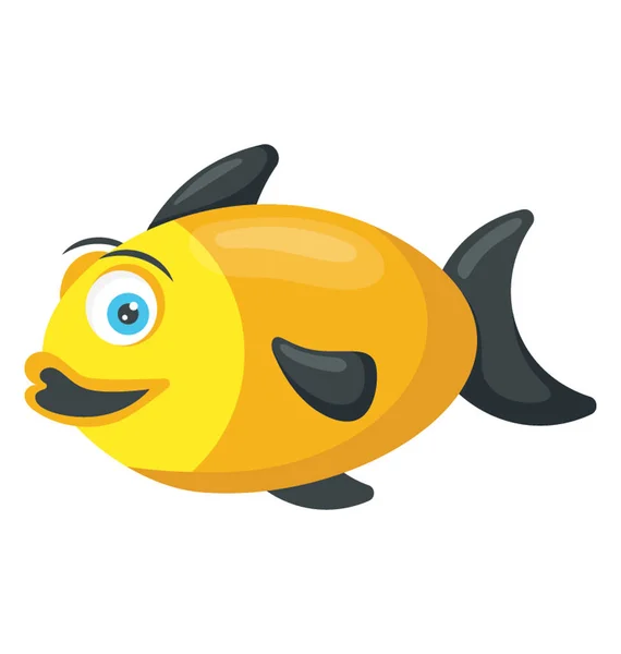Barevné Ryby Ocas Ploutve Zobrazující Sasanka Ryby Také Nazývá Clown — Stockový vektor