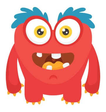 Bir animasyon çizgi film karakteri gossamer; s canavar tüylü vücut ve haşhaş gözleri 