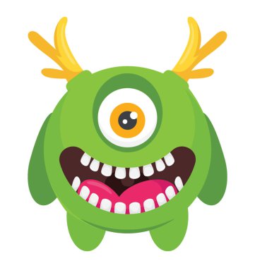 Bir tek gözlü canavar birden çok boynuzlu randier ons canavar karakterize 