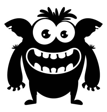 Kızgın bir heyecan ruh saldırgan canavar karakterize bir açık ağız canavar 