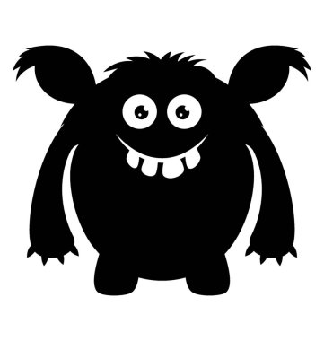 Korkunç bir canavar yağlı vücut ve uzun dışa doğru kulaklar, dragon ball canavar ile karşı karşıya 