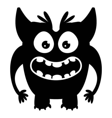 Agresif duruş, göz ve vahşi diş haşhaş ile kızgın bir canavar 