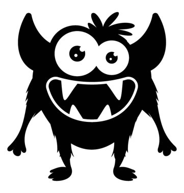 Bir canavar yaratık korkulu ifadeler ve keskin dişleri gibi çocuk, salyangoz posta canavar yuvarlak salyangoz sahip 