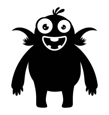 Bir büyük ölçekli maymun canavar kulakları ve kıllı vücut ile karşı karşıya. 