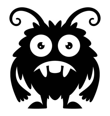 Küçük bir yuvarlak vücut canavar uzaylı canavar karakterize başındaki antenleri ile 