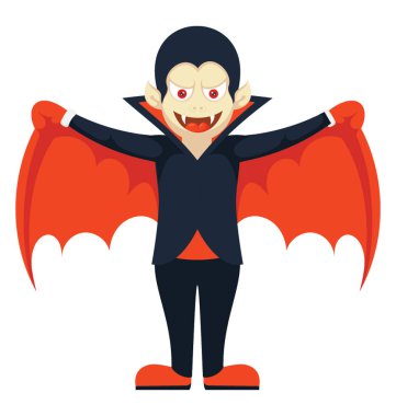 Dracula yüz karakter yarasa gibi kanatları yarasa dracula Cadılar Bayramı karakter simgesi şekillendirme ile 