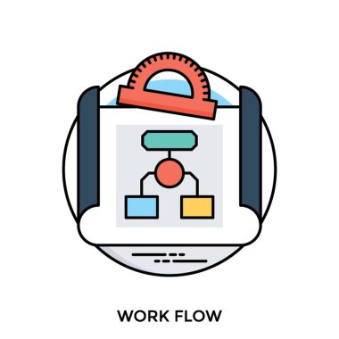 İş akışı için simge işleme akış tasarımı ile güzel bir örneği 