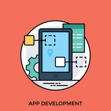 Bazı tasarım süreçleri ve uygulama geliştirme bayraklarında sahne vitese geçmekte Smartphone ekran  