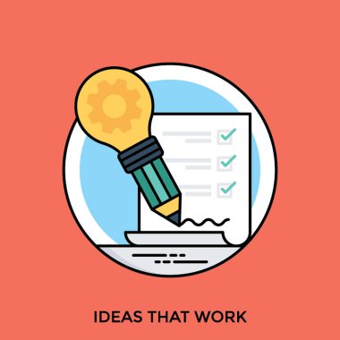 Kavramı simge iş fikirleri için bir kağıt tarafından onay işaretleri ampul ile birlikte onaylanmış onay kutuları ile gösterilir 