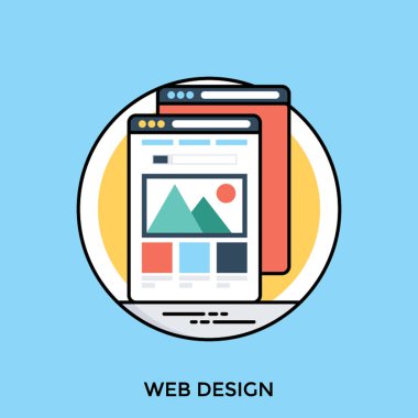 Web sayfası şablonu kavramı web tasarım simgesi için işte 