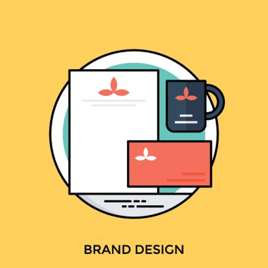 Günlük bir Kupası, vitrin marka tasarım konsepti için tüm süreç kopyaladım ve kabataslak bir kağıt üzerinde oluşturulan bir marka 