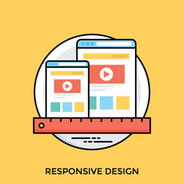 Aynı Web sitesi düzeni daha küçük aygıt ekran ve daha büyük ekran, duyarlı tasarım simgesi basitleştirme 