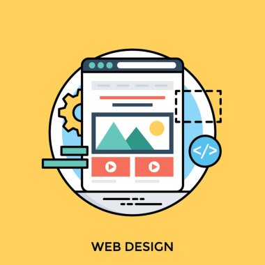 İşaret ve web tasarım Icon yapma dişli kodlama ile Web sitesi şablonu 