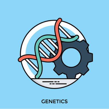 Bir dna sarmalı ve dişli tekerlek anlamları genetik mühendisliği sağlayan
