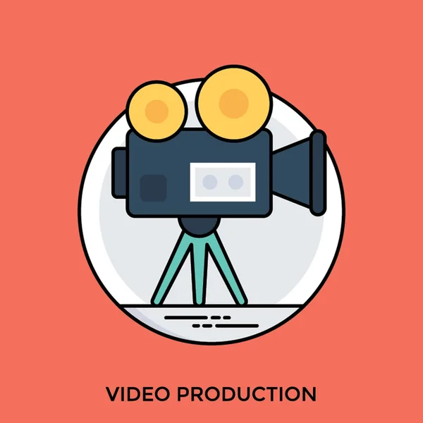 Film Szimbólum Felvázolta Video Termelés Jelölésére — Stock Vector