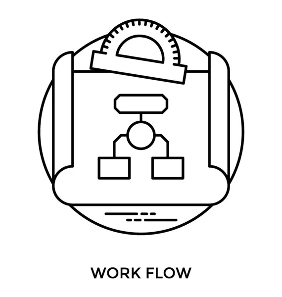 Arquetipo Con Diseño Diagrama Flujo Icono Procesamiento Para Flujo Trabajo — Vector de stock