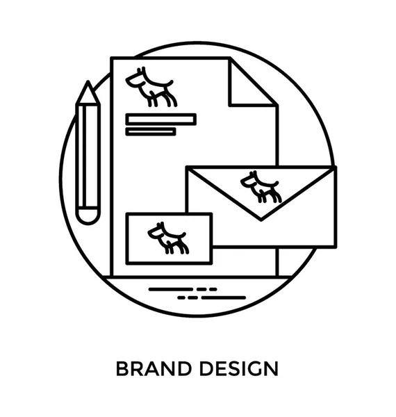 Schizzo Logo Cane Sotto Processi Diversi Qui Icona Del Design — Vettoriale Stock