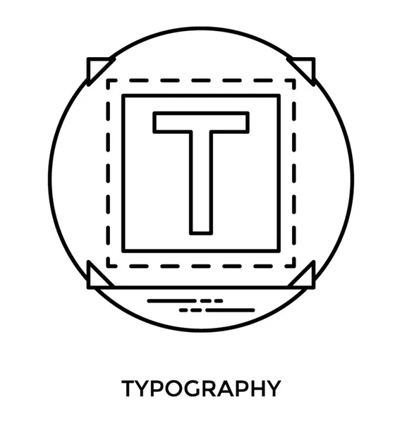 Quadrado Grande Focado Com Simbolizando Ícone Tipografia — Vetor de Stock