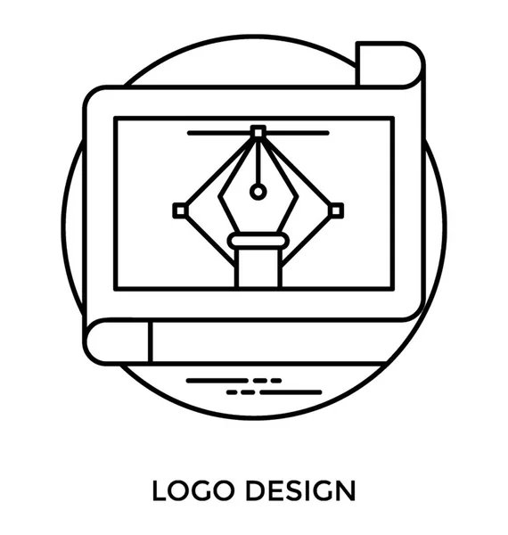 Digitális Vector Szerszám Egy Alak Mely Logo Design Ikon Tervezése — Stock Vector