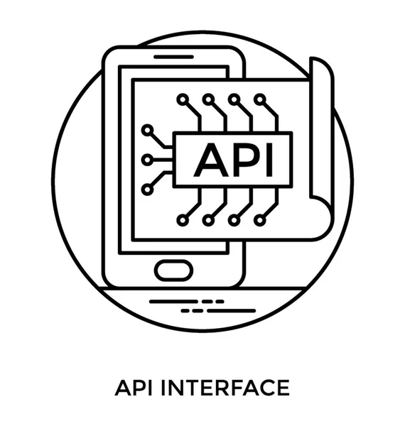 Page Showing Internal Nodes Root Having Api Text Api Interface — Stock Vector