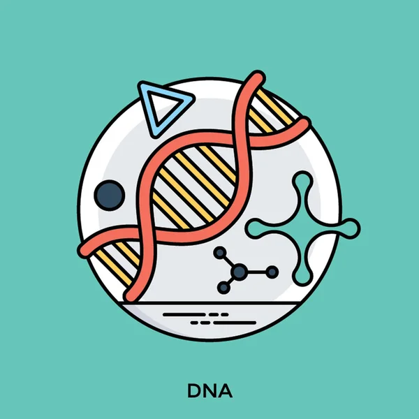Значок Дизайна Цепочки Днк Концепция Генетики — стоковый вектор