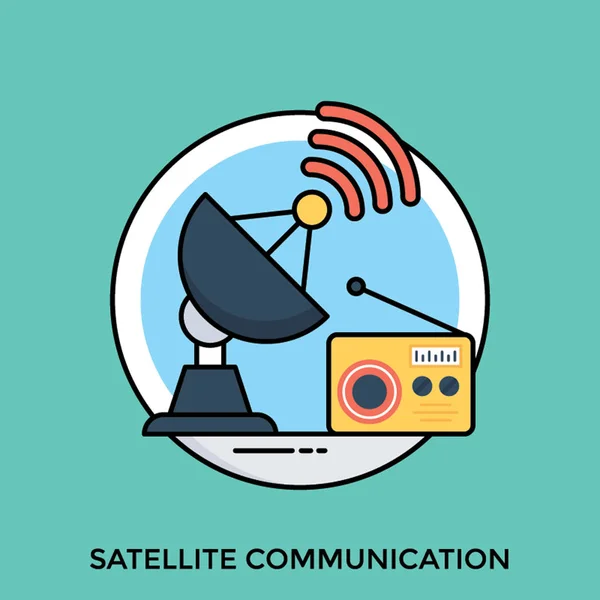 Satellite based radio communication system icon design