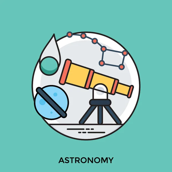 Telescopio Instrumentos Ópticos Para Astronomía — Archivo Imágenes Vectoriales