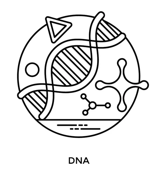 Dna Strand Designikon Genetik Koncept — Stock vektor