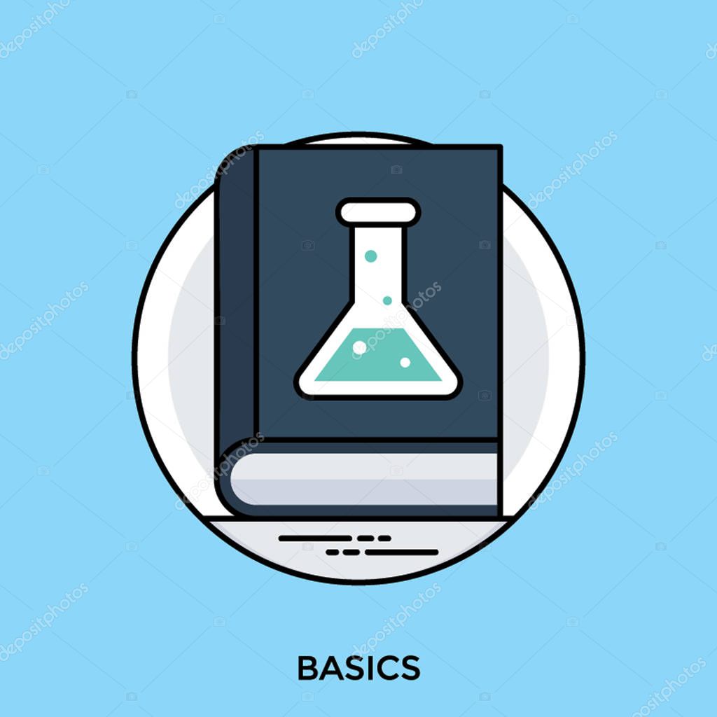 A laboratory apparatus printed on book cover giving meaning to science literature