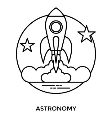 Roket başlatma sembolü satırı simgesi, roket fırlatma 