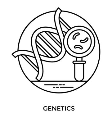 Mikroplar içinde having ile dna Analizi anlam veren dna sarmalının bir Büyüteç lens
