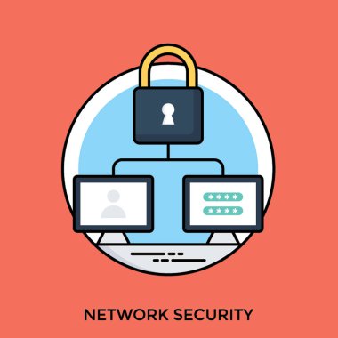 İki bilgisayar ekranında parola ve yetkilendirme görüntü üstlerindeki ağ güvenliği LOCK işlevinin açık olması olması 