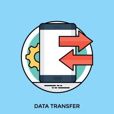 Dişli şarkı iki şekilde oklarla sahip Elektronik Gadget'ı veri aktarımı 