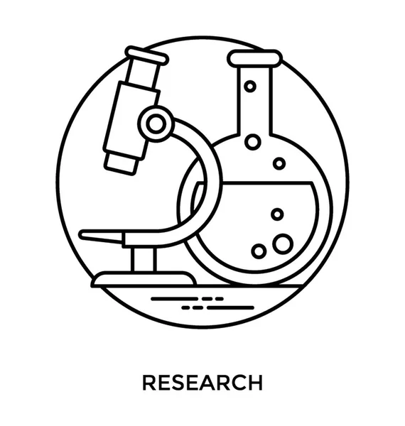 Хімічний Лабораторний Апарат Науковим Елементом Мікроскопом Визначає Концепцію Лабораторних Досліджень — стоковий вектор